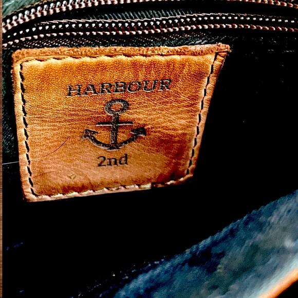 Harbour 2nd Soft European Leather Crossbody Clutch Bag Brown Triple Top Entry - Picture 4 of 12